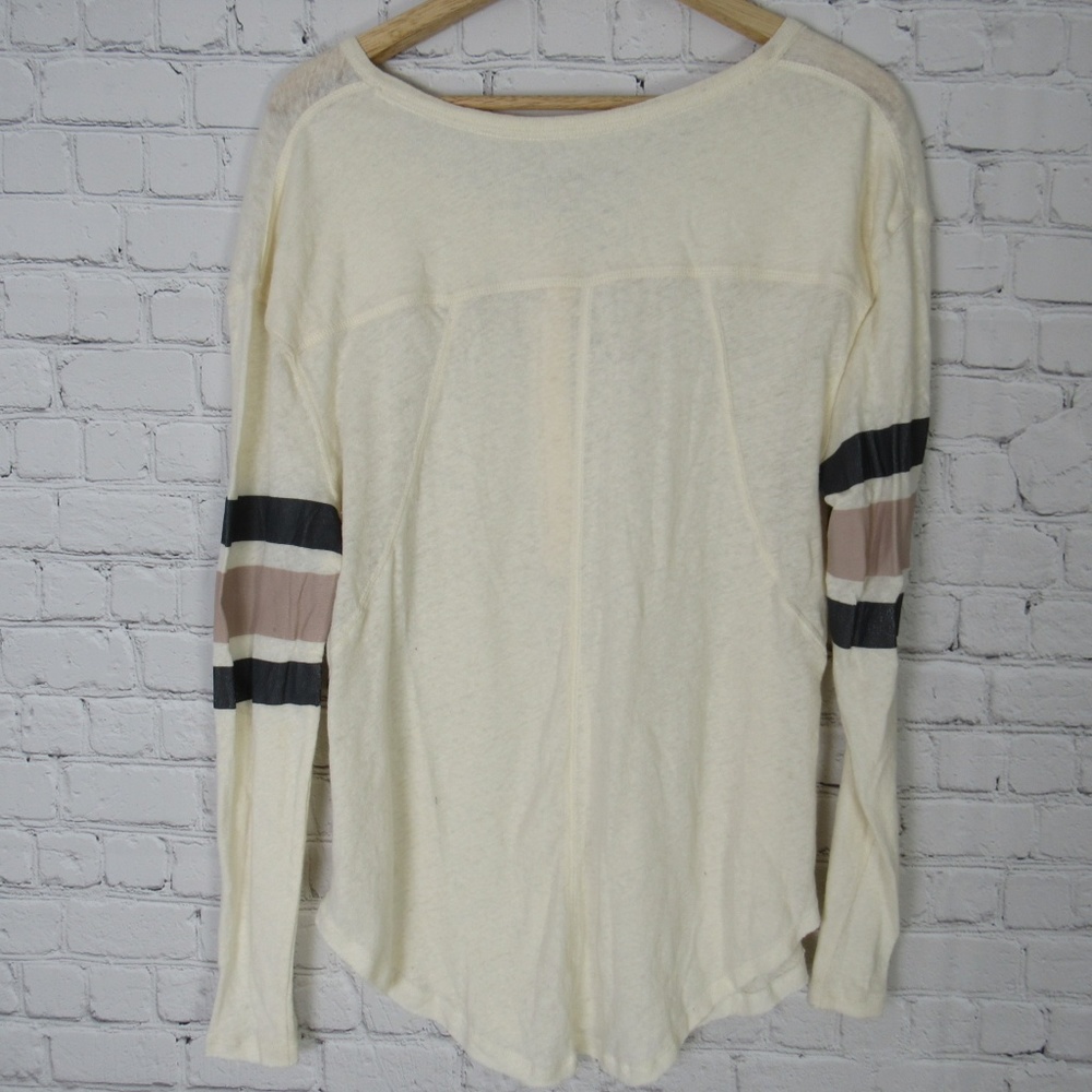 Free People Shirt Top Womens Small S Cream - Picture 2 of 3